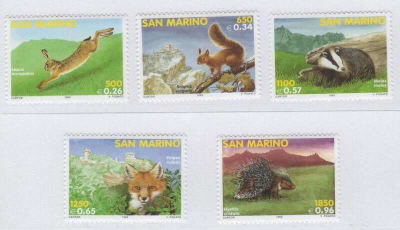 Francobolli San Marino Anno 1999 Fauna sammarinese