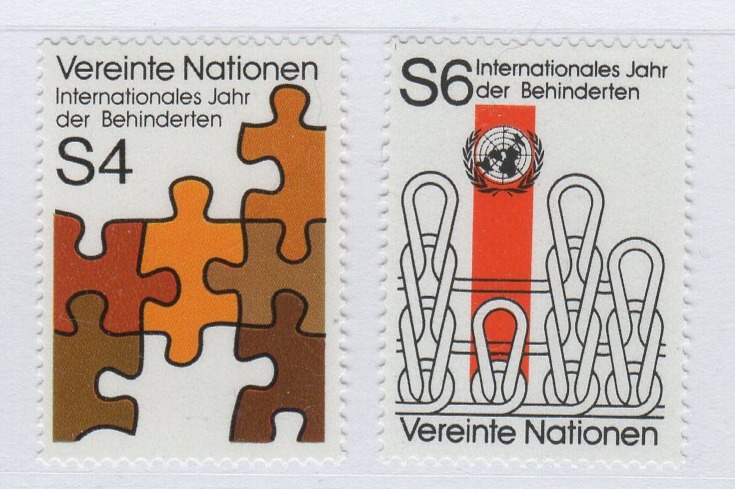 Francobolli Nazioni Unite - ONU Ufficio di Vienna Anno 1981 Anno internazionale dei minorati