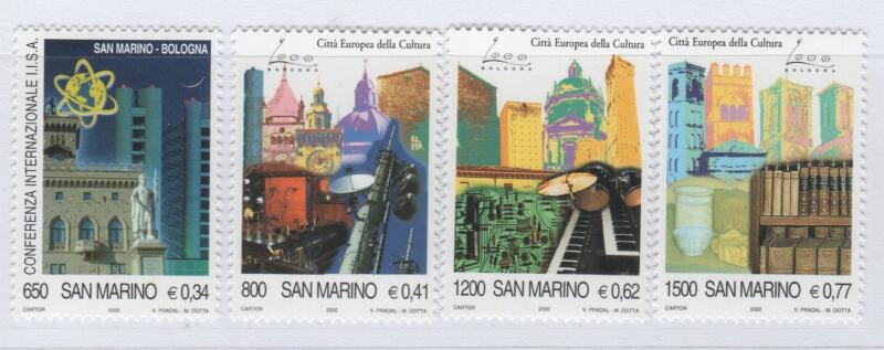 Francobolli San Marino Anno 2000 Bologna città europea della cultura