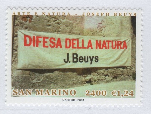 Francobollo San Marino Anno 2001 Arte e natura 80esimo anniversario della nascita di Joseph Beuys