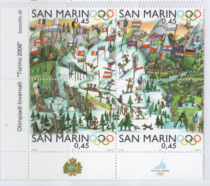 Francobolli San Marino Anno 2006 TORINO 2006 20esimi Giochi Olimpici Invernali