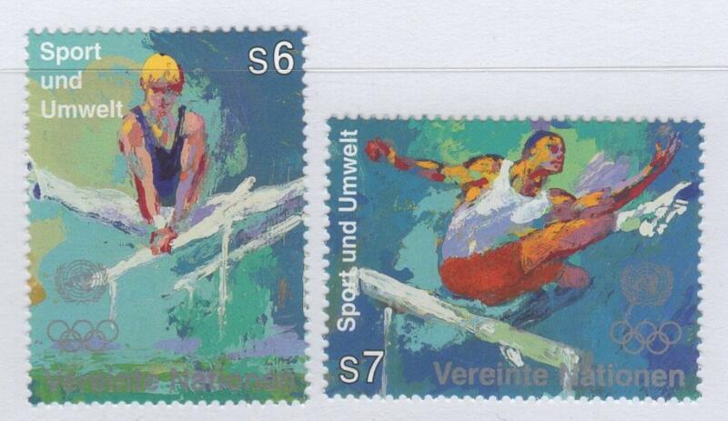 Francobolli Nazioni Unite – ONU Ufficio di Vienna Anno 1996 Sport ed ambiente Centenario dei Giochi Olimpici