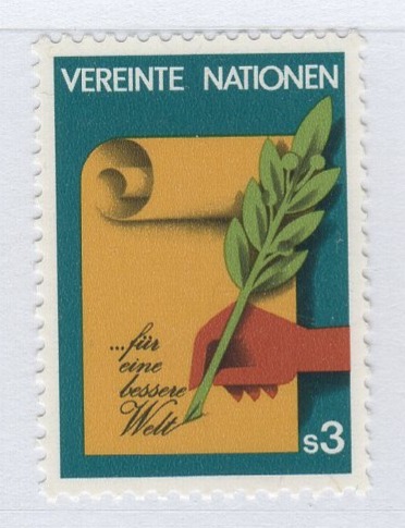 Francobollo Nazioni Unite – ONU Ufficio di Vienna Anno 1982 Auspici per un mondo migliore