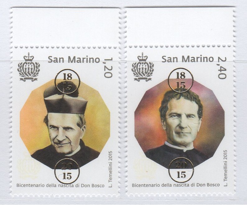 Francobolli San Marino Anno 2015 Bicentenario della nascita di San Giovanni Bosco