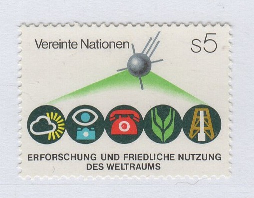 Francobollo Nazioni Unite – ONU Ufficio di Vienna Anno 1982 Esplorazione ed utilizzazione dello spazio extra-atmosferico