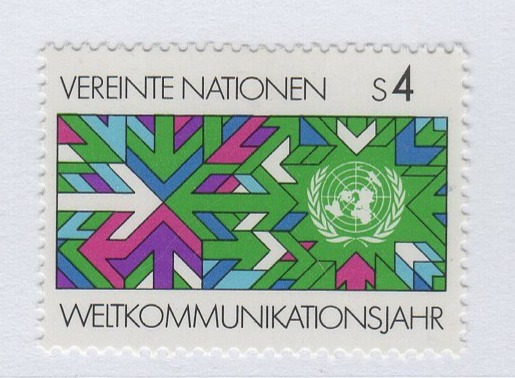 Francobollo Nazioni Unite – ONU Ufficio di Vienna Anno 1983 Anno mondiale delle comunicazioni