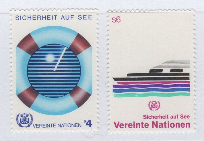 Francobolli Nazioni Unite – ONU Ufficio di Vienna Anno 1983 Sicurezza in mare