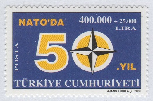 Francobollo Turchia Anno 2002 Cinquantenario dell’ingresso nella NATO