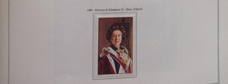 Francobollo Jersey Anno 1983 Ritratto della Regina Elisabetta II