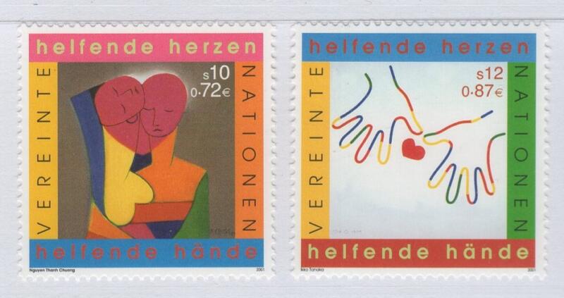 Francobolli Nazioni Unite – ONU Ufficio di Vienna Anno 2001 Anno internazionale dei volontari