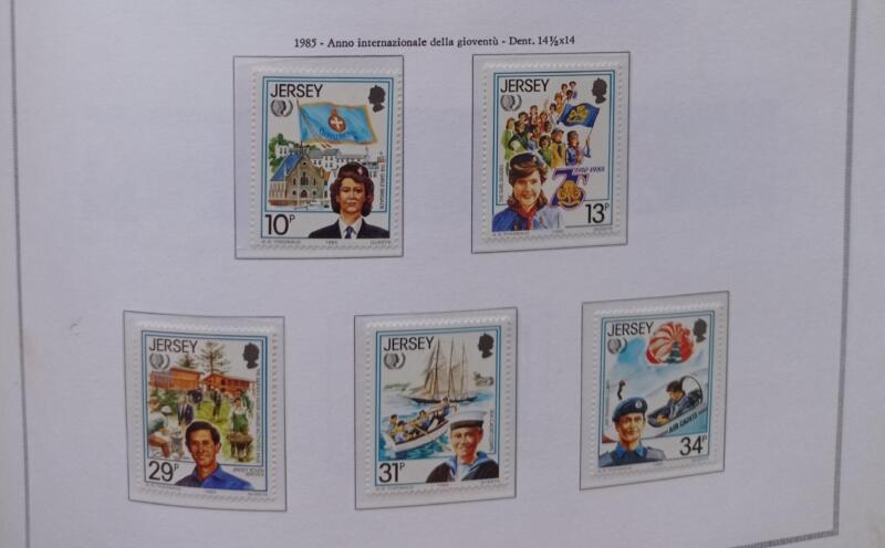 Francobolli Jersey Anno 1985 Anno internazionale della gioventù