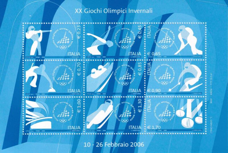 Foglietto Italia Anno 2006 TORINO 2006 21esimi Giochi Olimpici invernali