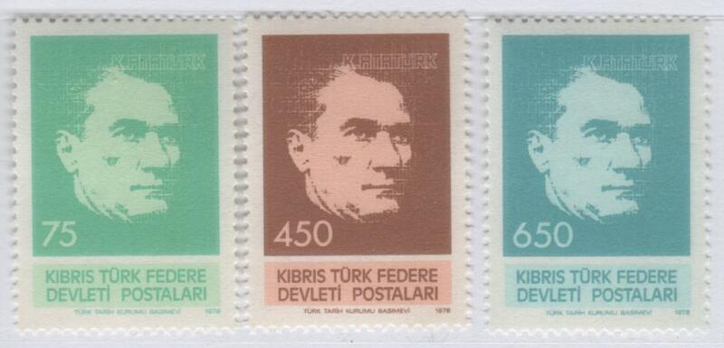 Francobolli Cipro Turca Anno 1978 40esimo anniversario della morte di Ataturk