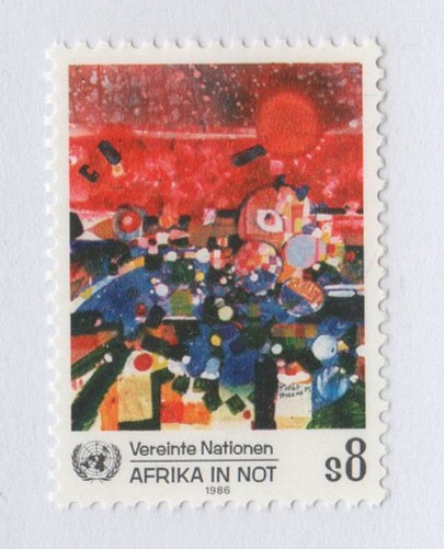 Francobollo Nazioni Unite – ONU Ufficio di Vienna Anno 1986 Africa in crisi