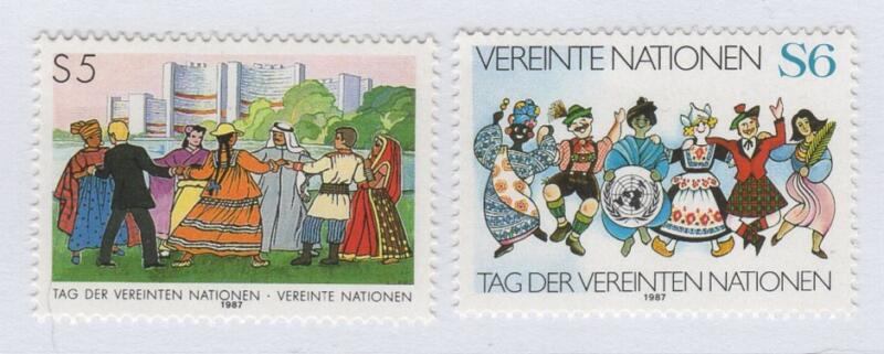 Francobolli Nazioni Unite – ONU Ufficio di Vienna Anno 1987 Giornata delle Nazioni Unite