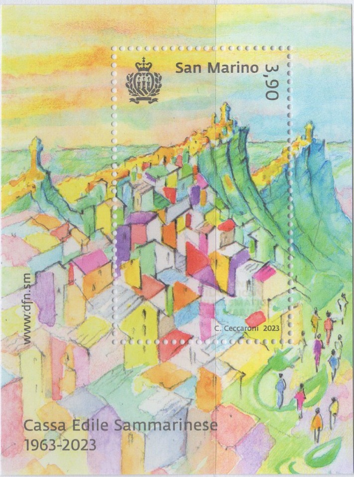 Foglietto San Marino, Anno 2023 60esimo anniversario della Cassa Edile Sanmarinese