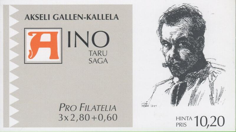 Libretto Finlandia Anno 1997 Giornata del francobollo Pro filatelia Trittico 'Il mito di Aino dell'artista finlandese Akseli Gallen-Kallela