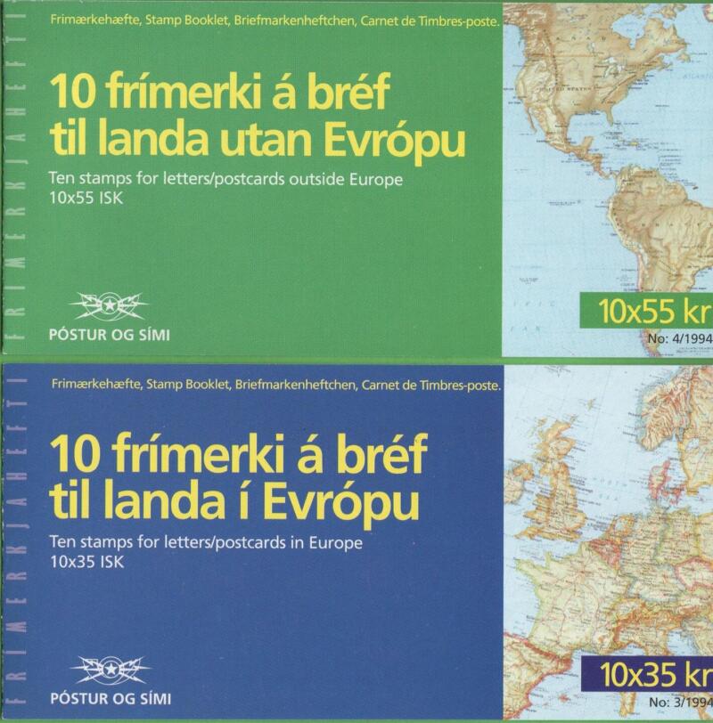 Coppia di Libretti Islanda Anno 1994 Europa L'Europa e le scoperte I viaggi di S. Brendano