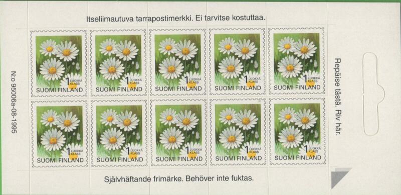 Minifoglio Finlandia Anno 1995 Piante e fiori delle province finlandesi Autoadesivo