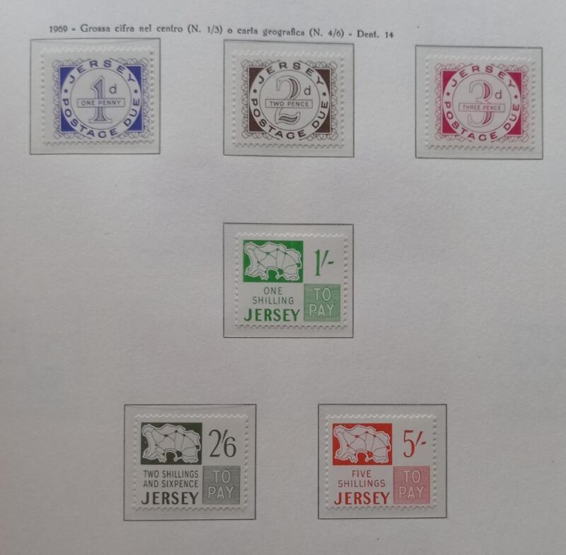 Francobolli Segnatasse Jersey Anno 1969