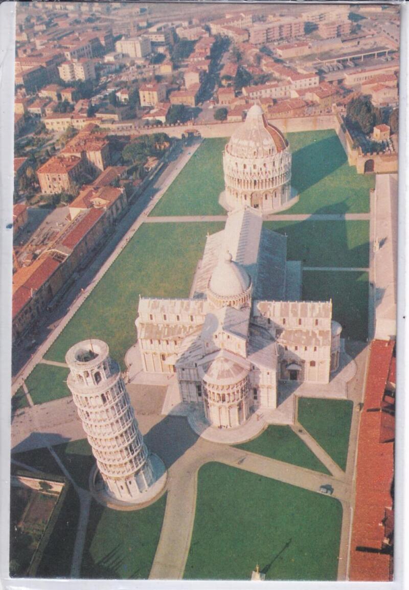 Cartolina Pisa Veduta dall’alto Piazza dei Miracoli
