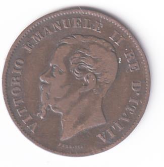 Moneta Regno d'Italia VITTORIO EMANUELE II RE D’ITALIA Anno 1867 Centesimi 5 - Milano