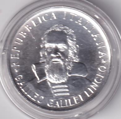 Moneta Italia Anno 1981 Lire 500 Galileo Galilei Argento