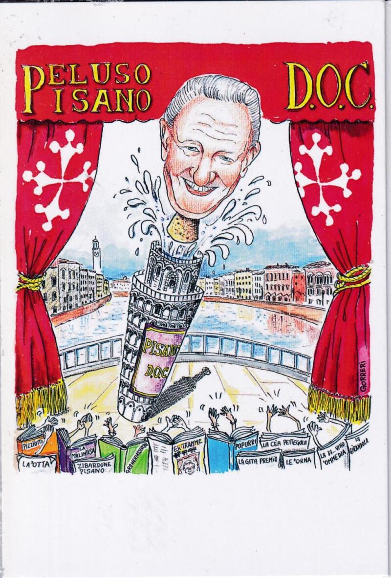 Cartolina di Er Tramme Peluso Pisano DOC - Con sonetto di Giancarlo Peluso