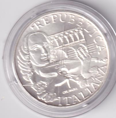 Moneta Italia Anno 1991 Lire 500 Vivaldi Argento