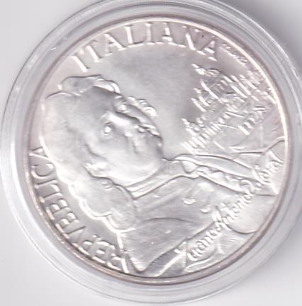 Moneta Italia Anno 1997 Lire 5.000 Canaletto Argento