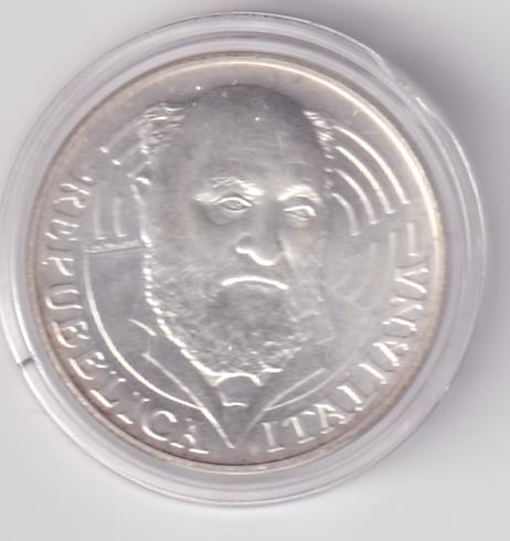 Moneta Italia Anno 2007 Euro 5 Altiero Spinelli Argento