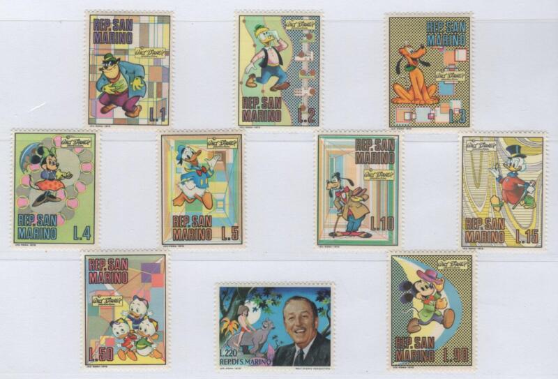 Francobolli San Marino Anno 1970 Omaggio a Walt Disney