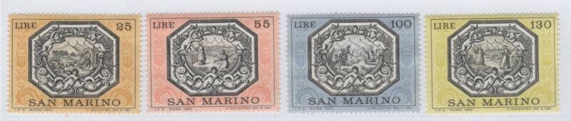 Francobolli San Marino Anno 1972 Allegorie di San Marino da antiche stampe
