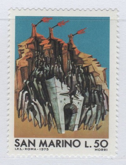 Francobollo San Marino Anno 1975 30esimo anniversario dello 'Scampo dei centomila'