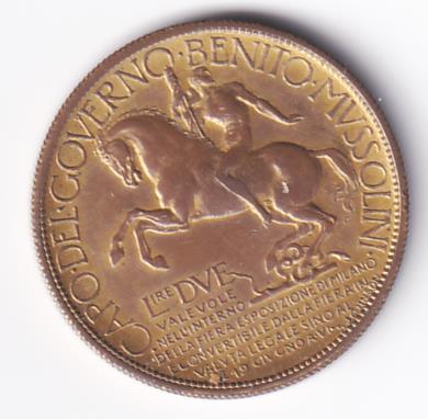Buono da Lire 2 Esposizione di Milano REGNANDO VITTORIO EMANUELE  III  1928 CAPO DEL GOVERNO BENITO MUSSOLINI - immagine 2