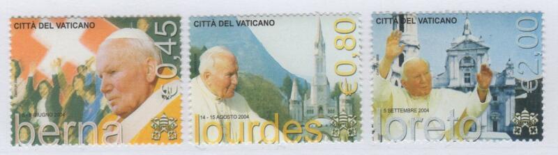 Francobolli Vaticano Anno 2005 Viaggi nel mondo di Giovanni Paolo II nel 2004