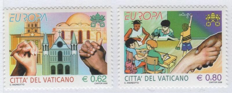 Francobolli Vaticano Anno 2006 Europa L'integrazione vista dai giovani