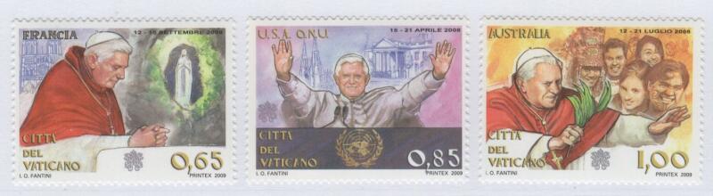 Francobolli Vaticano Anno 2009 I viaggi nel mondo di Benedetto XVI