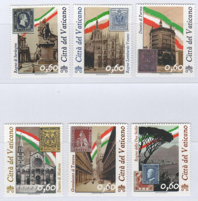Francobolli Vaticano Anno 2011 150esimo anniversario dell'Unità d'Italia