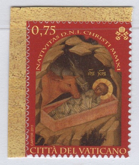 Francobollo Vaticano Anno 2011 Natale Autoadesivo
