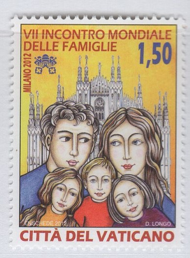 Francobollo Vaticano Anno 2012 Settimo incontro mondiale delle famiglie