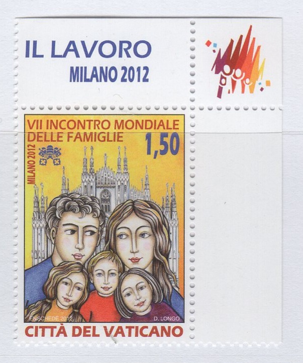 Francobollo Vaticano Anno 2012 Settimo incontro mondiale delle famiglie