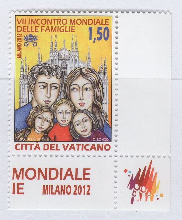 Francobollo Vaticano Anno 2012 Settimo incontro mondiale delle famiglie