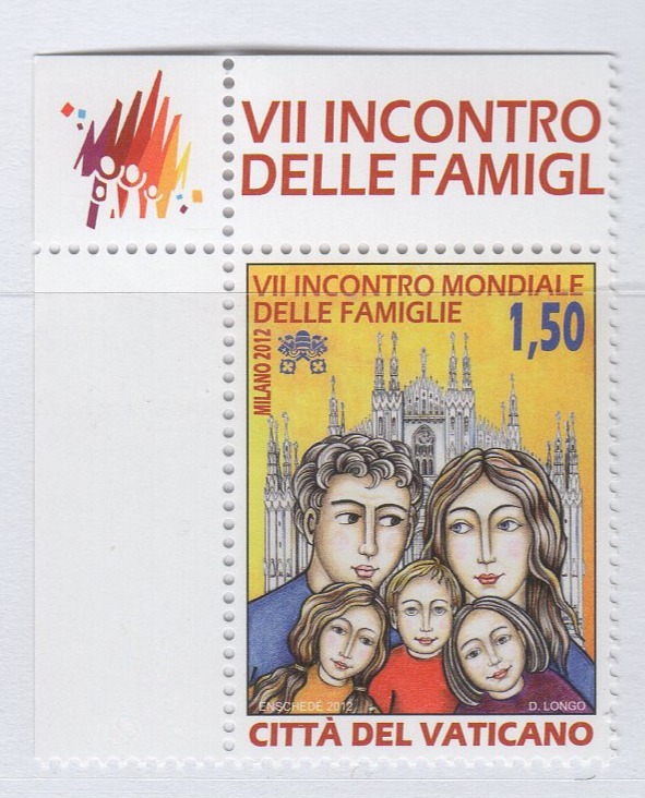 Francobollo Vaticano Anno 2012 Settimo incontro mondiale delle famiglie