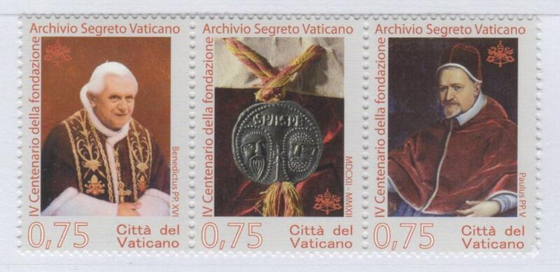 Francobolli Vaticano Anno 2012 Quarto centenario della fondazione dell'Archivio Segreto Vaticano