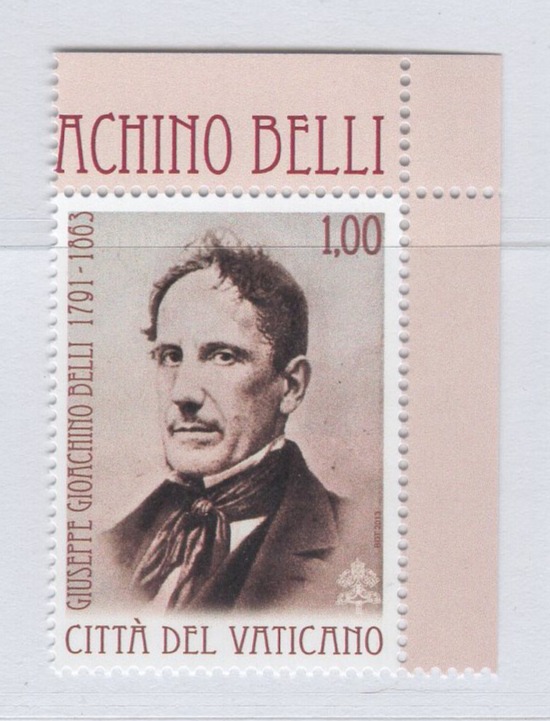 Francobollo Vaticano Anno 2013 150esimo anniversario della morte di Giuseppe Gioachino Belli