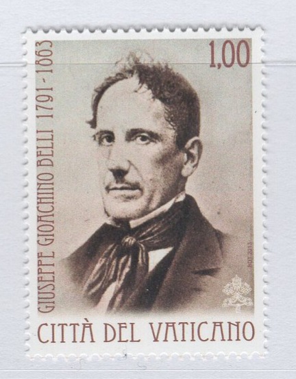 Francobollo Vaticano Anno 2013 150esimo anniversario della morte di Giuseppe Gioachino Belli