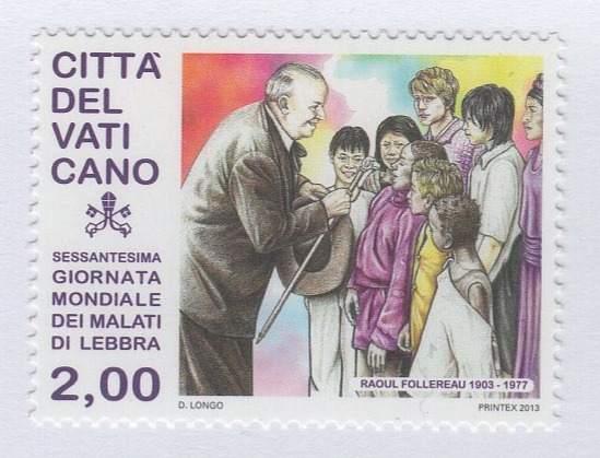 Francobollo Vaticano Anno 2013 60esima giornata mondiale dei malati di lebbra