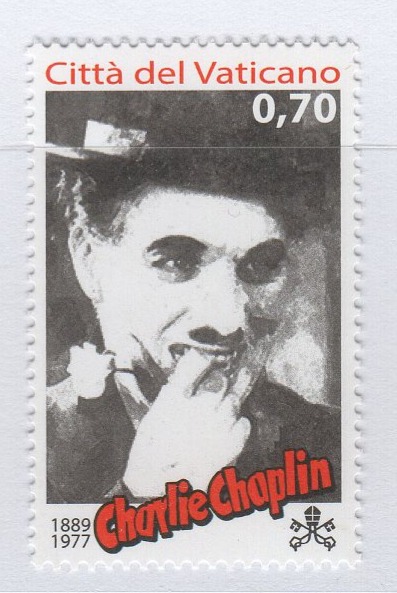 Francobollo Vaticano Anno 2014 Anniversario della nascita di Charlie Chaplin