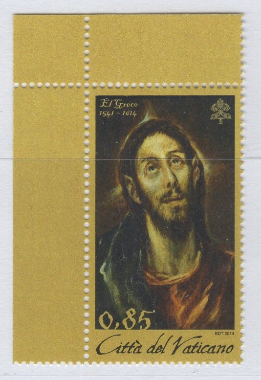 Francobollo Vaticano Anno 2014 Quarto centenario della morte di El Greco